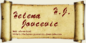 Helena Jovčević vizit kartica